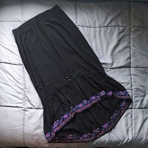 Time and Tru Black High Low Skirt